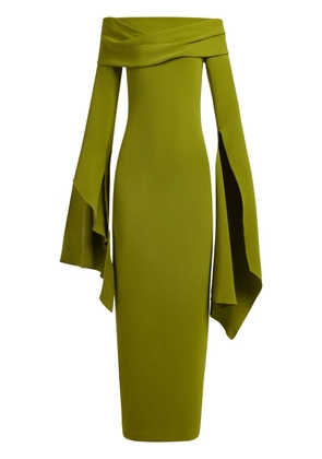 Solace London The Arden draped maxi dress - Green