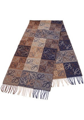 Loewe Pre-Owned 2010s Anagram wool scarf - Brown
