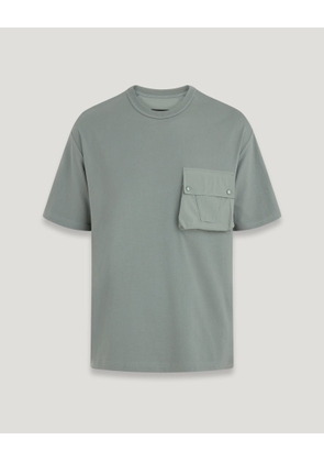 Belstaff Castmaster Pocket T-shirt Men's Cotton Jersey Mineral Green Size M