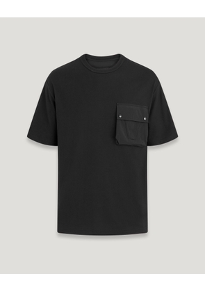 Belstaff Castmaster Pocket T-shirt Men's Cotton Jersey Black Size 3XL