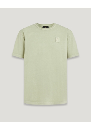 Belstaff Mineral Outliner T-shirt Men's Mineral Dye Jersey Echo Green Size 3XL