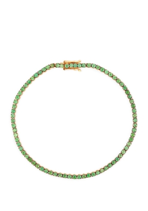 Shay Yellow Gold And Emerald Single Line Thread Bracelet