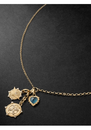 Foundrae - Mixed Belcher Gold, Diamond and Topaz Necklace - Men - Gold