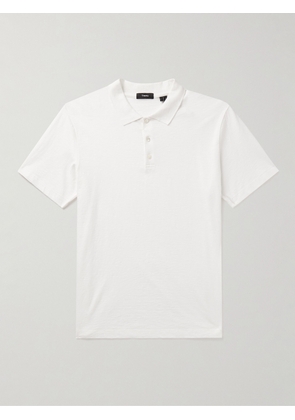Theory - Bron Slub Cotton-Jersey Polo Shirt - Men - White - XS