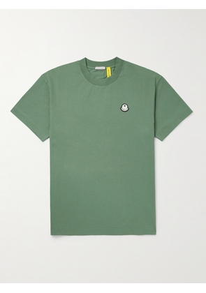 Moncler Genius - Palm Angels Logo-Appliquéd Cotton-Jersey T-Shirt - Men - Green - S