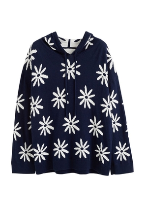 Chinti & Parker Cotton-Cashmere Ditsy Daisy Hoodie