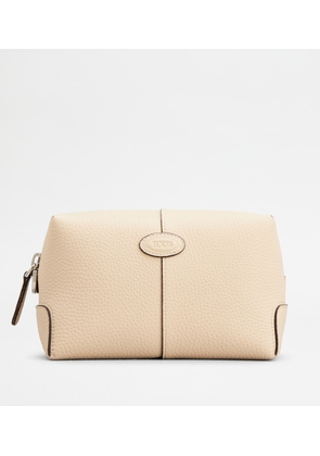 Tod's - Pouch in Leather Large, BEIGE,  - Wallets
