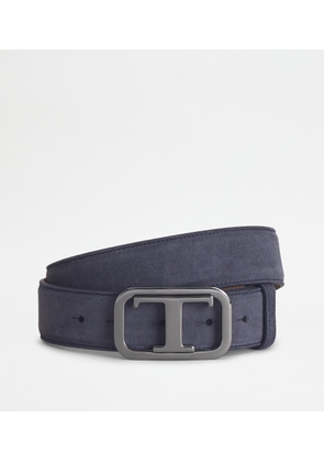 Tod's - Belt in Suede, BLUE, 105 - Belts