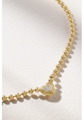 Gemella - Double Bubble Bezel 18-karat Gold Diamond Necklace - One size