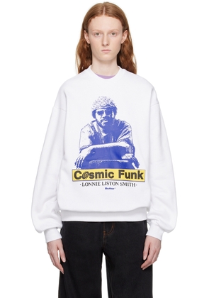 Butter Goods White 'Cosmic Funk' Sweatshirt
