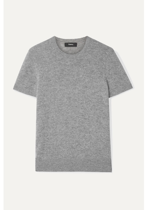 Theory - Basic Tee Feather Cashmere - Gray - x small,small,medium,large,x large