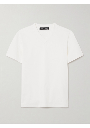 Proenza Schouler - Talia Embossed Organic Cotton-jersey T-shirt - White - x small,small,medium,large,x large