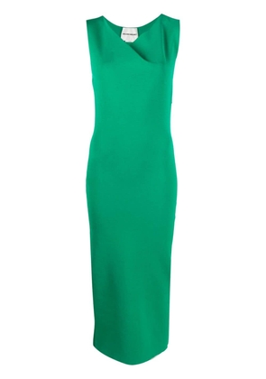 Roland Mouret sleeveless asymmetric-neck dress - Green