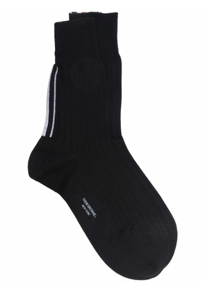 Thom Browne grosgrain-trim ankle socks - Black