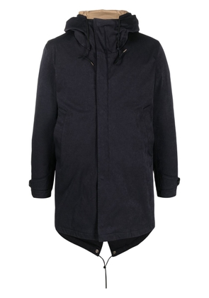 Ten C zip-up hooded coat - Blue