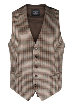 Tagliatore check-print virgin wool waistcoat - Neutrals