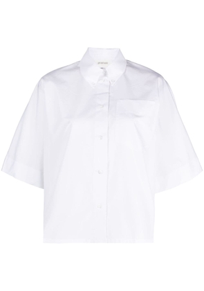 Sportmax poplin short-sleeved shirt - White