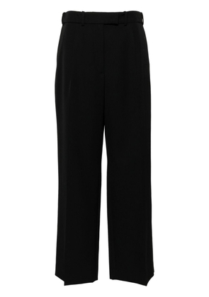 The Row wool straight-leg trousers - Black