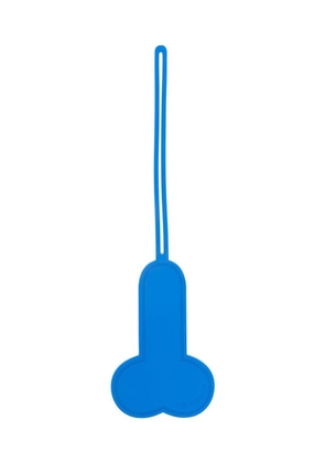 JW Anderson logo-debossed keychain - Blue