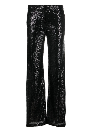 ERMANNO FIRENZE sequinned straight-leg trousers - Black