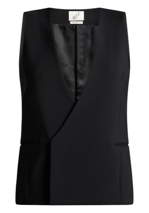 BITE Studios V-neck organic wool waistcoat - Black
