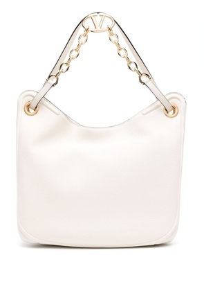 Valentino Garavani VLogo Moon leather tote bag - White