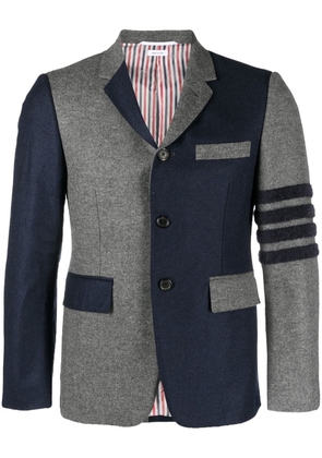 Thom Browne colour-block panel blazer - Grey