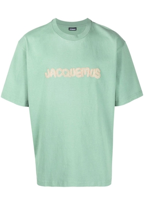 Jacquemus Raphia embroidered logo T-shirt - Green