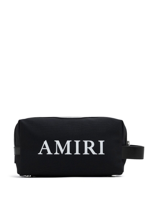 AMIRI logo-print wash bag - Black