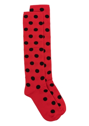 Marni polka-dot intarsia socks - Red