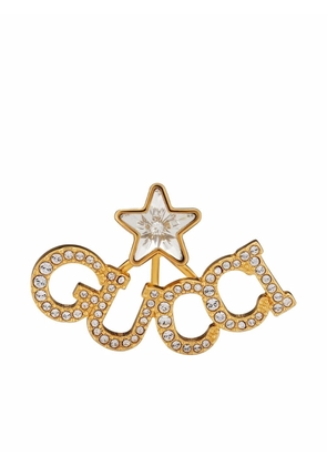 Gucci Gucci script crystal star earring - Gold