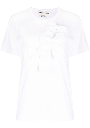 Comme Des Garçons Girl bow-detail crewneck T-shirt - White