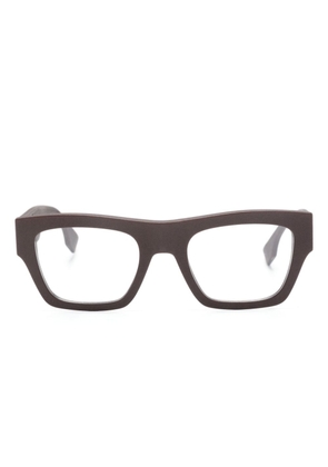 Fendi Eyewear logo-debossed square-frame glasses - Grey