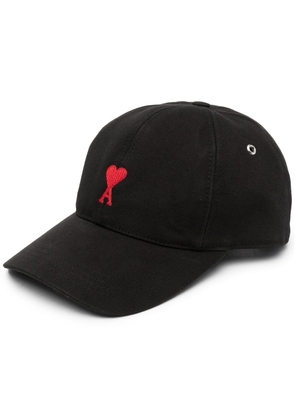AMI Paris logo-embroidered baseball cap - Black