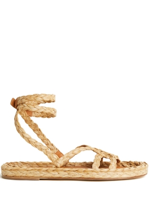 Alanui A Love Letter To India woven sandals - Neutrals