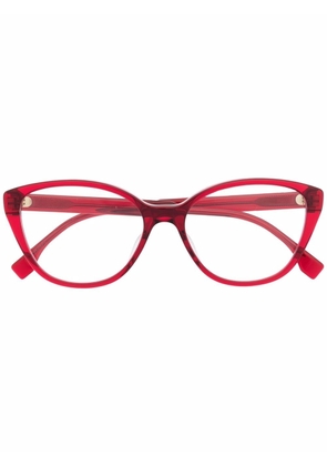 Fendi Eyewear transparent cat-eye frame glasses - Red