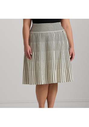 Curve - Striped Cotton-Blend Midi Skirt