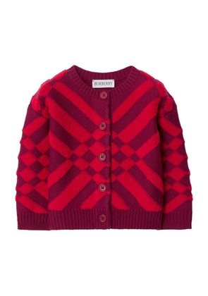 Burberry Kids Wool-Cashmere Check Cardigan (6-24 Months)