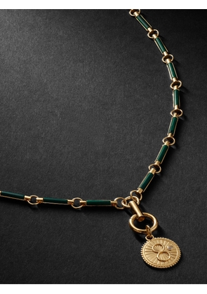 Foundrae - Karma 18-Karat Gold, Malachite and Diamond Necklace - Men - Green