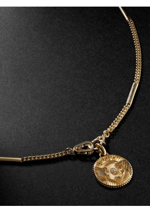 Foundrae - Strength Sister Hook Gold Diamond Pendant Necklace - Men - Gold