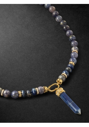 Sydney Evan - Gold Multi-Stone Beaded Pendant Necklace - Men - Blue