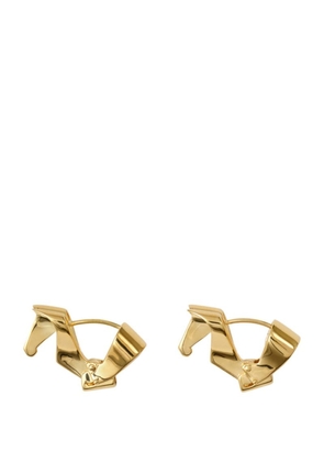 Burberry Gold-Plated Horse Hoop Earrings