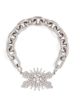 Rabanne Crystal-Embellished Chain Necklace