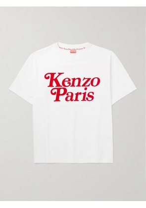 KENZO - VERDY Logo-Flocked Cotton-Jersey T-Shirt - Men - White - XS