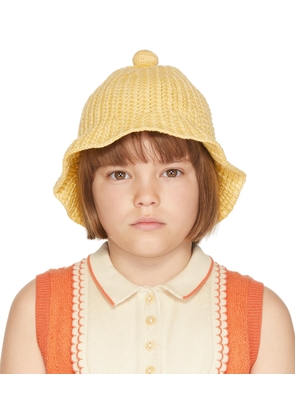 Misha & Puff Kids Yellow Crochet Beach Hat