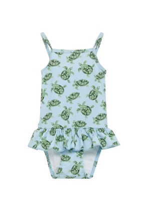Trotters Turtle Print Peplum Swimsuit (3-24 Months)