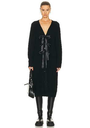 R13 Long Cardigan in Black - Black. Size XS (also in ).