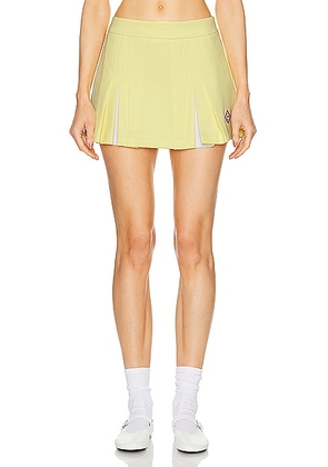 Casablanca Pleat Skirt in Yellow - Yellow. Size L (also in M, S, XS).