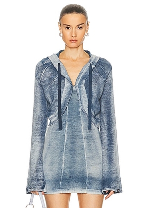 KNWLS Enyo Cardigan in Petrol - Blue. Size L (also in M, S, XS).