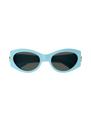 Gucci GG Corner Cat Eye Sunglasses in Baby Blue.